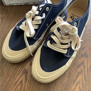 Guffy Navy and Cream Canvas Sneakers